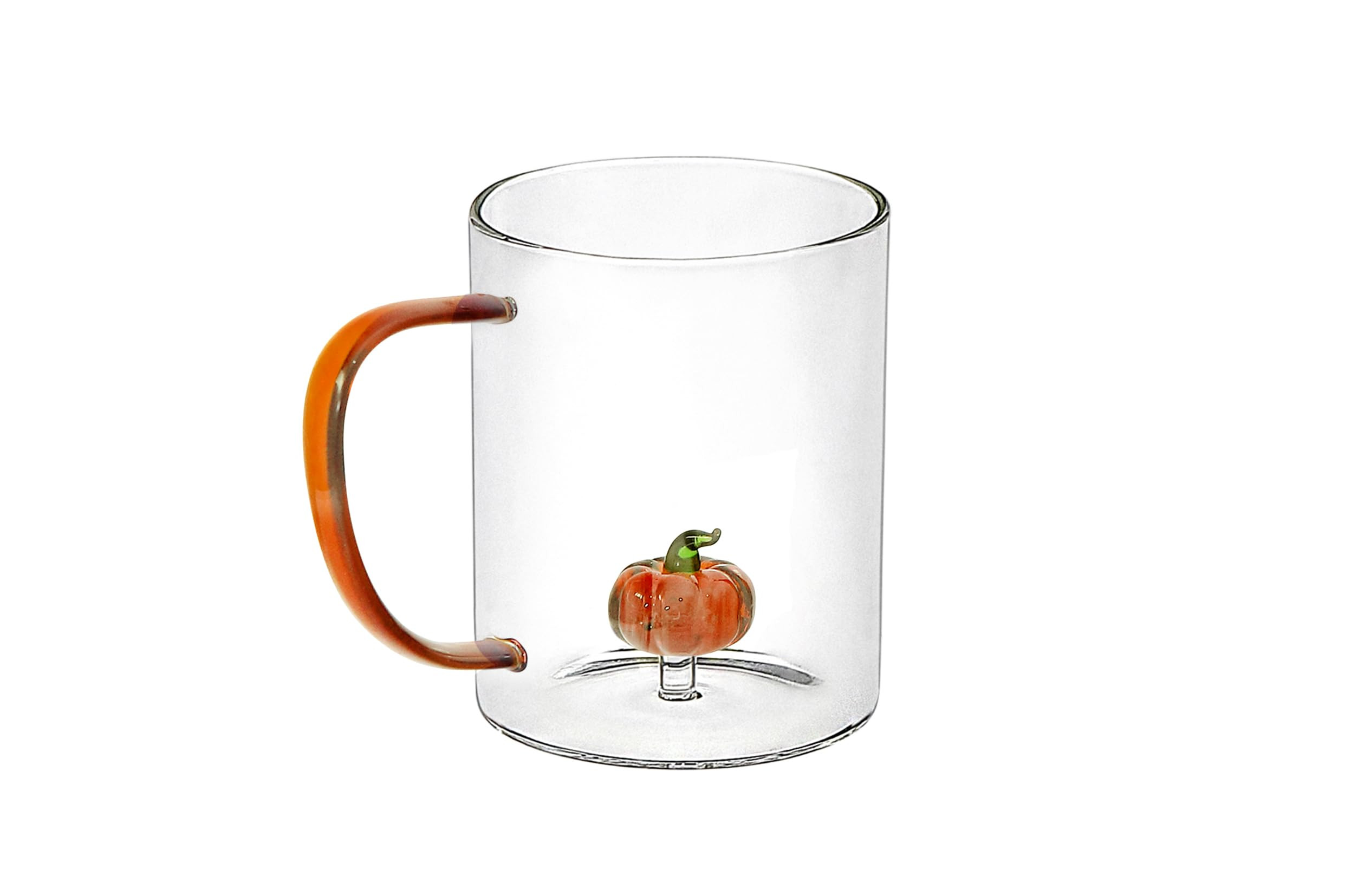 Borosilicate Glass Mug - Autumn Pumpkin Ghost Coffee Cup, 12 oz | Amazon (US)