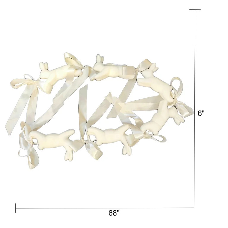 Bunnies and Bows Garland, Cream, 72", Easter by Way To Celebrate | Walmart (US)