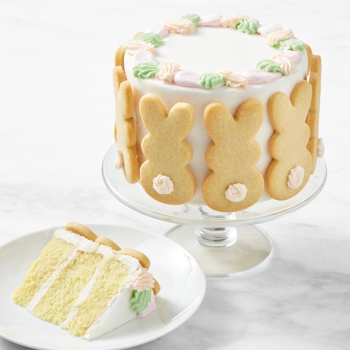 Easter Bunny Three-Layer Almond Cake, Serves 8-10 | Williams-Sonoma