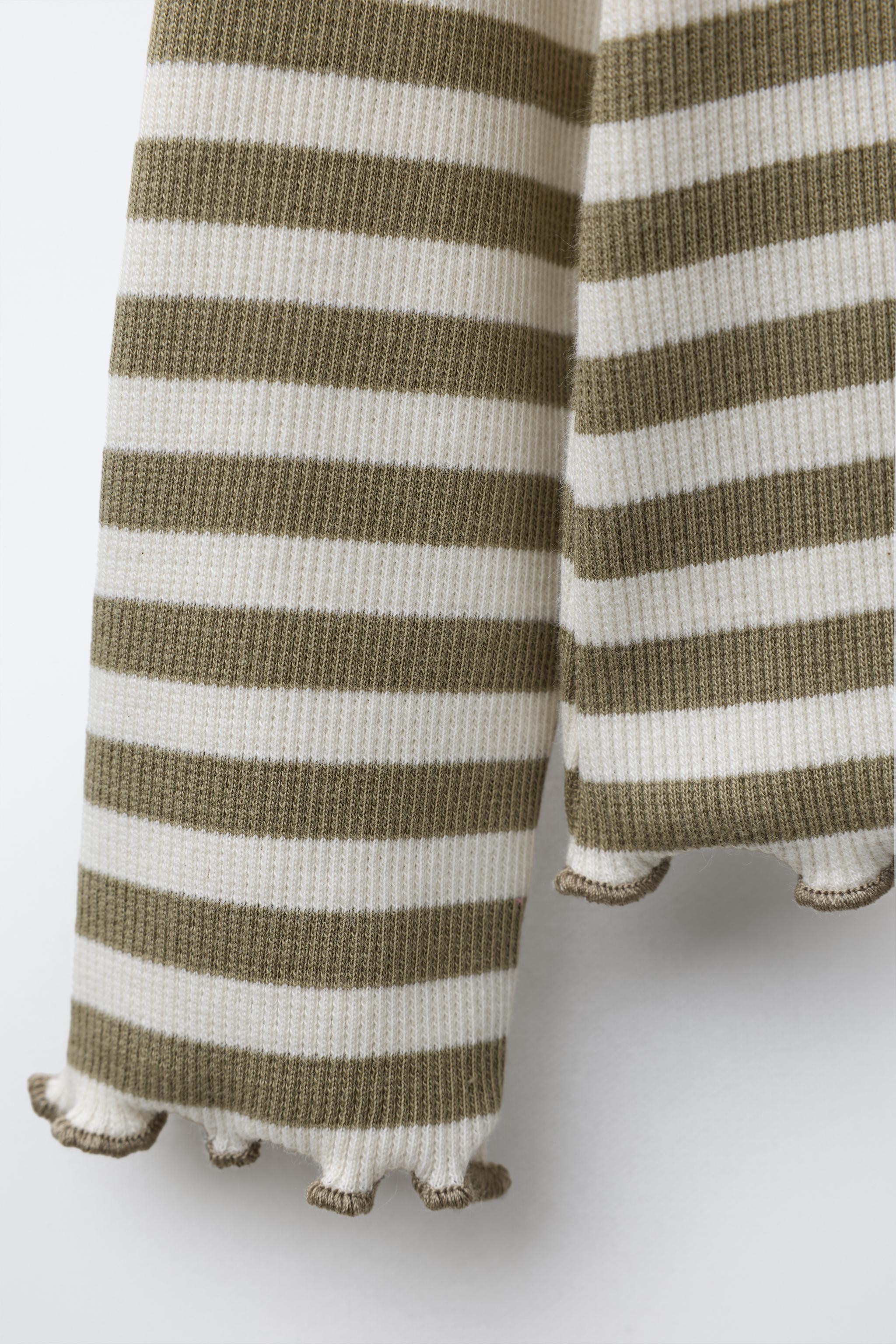 SPARKLY STRIPED EMBROIDERED T-SHIRT | Zara US