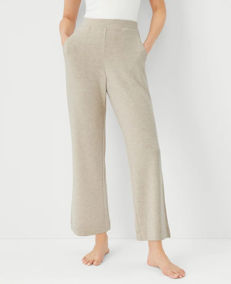 Heathered Lounge Wide Leg Pants | Ann Taylor (US)