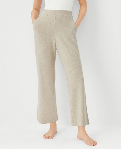 Heathered Lounge Wide Leg Pants | Ann Taylor (US)