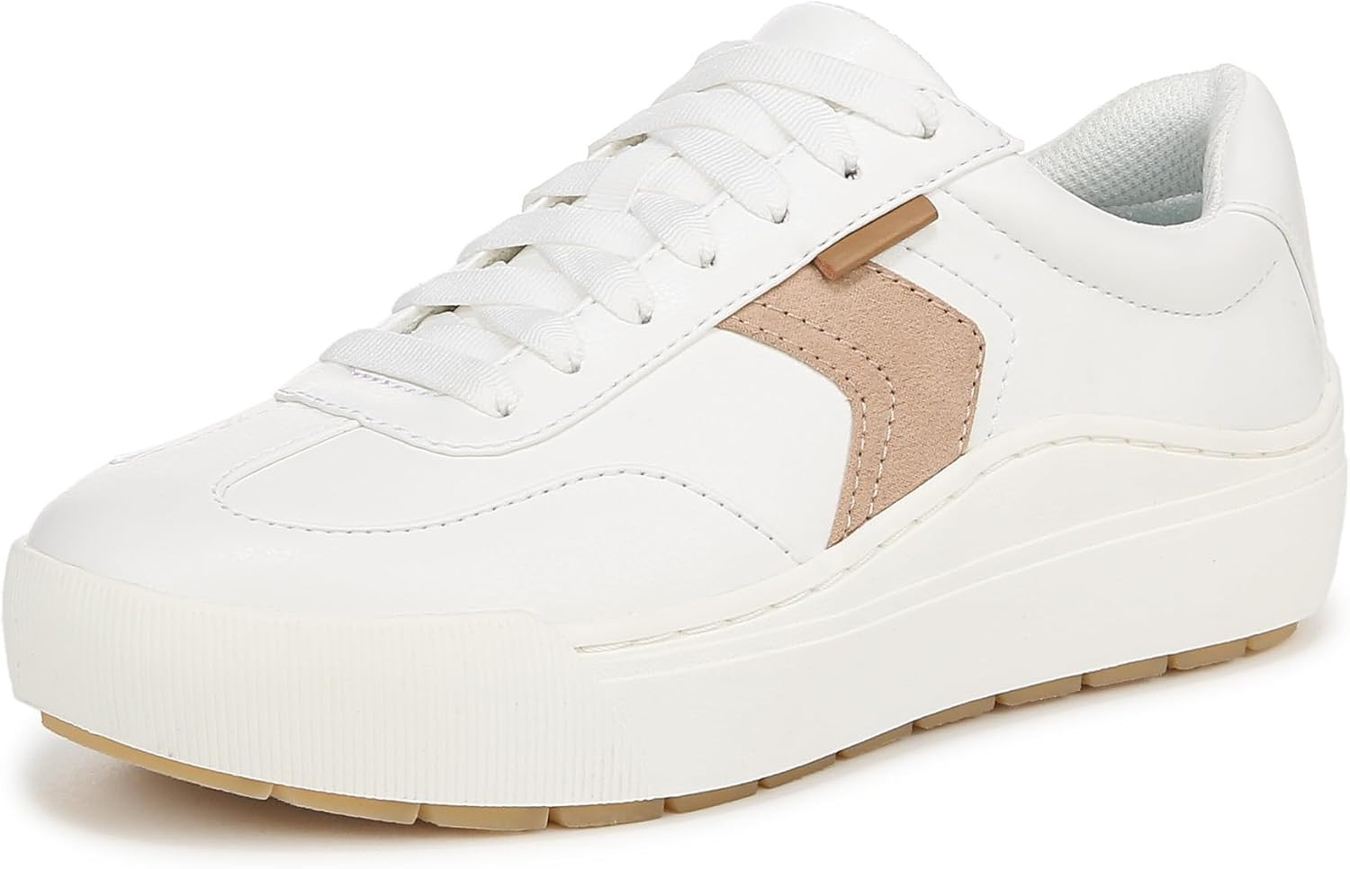 Dr. Scholl's Shoes Womens Time Off Win Sneaker White/Sand Beige 7 M | Amazon (US)