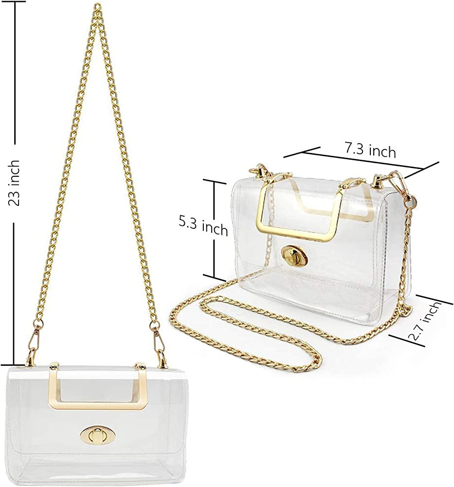 MOETYANG Clear Purse Stadium Approved for Women, Small Clear Crossbody Bag Fashion, Cute See Thro... | Amazon (US)