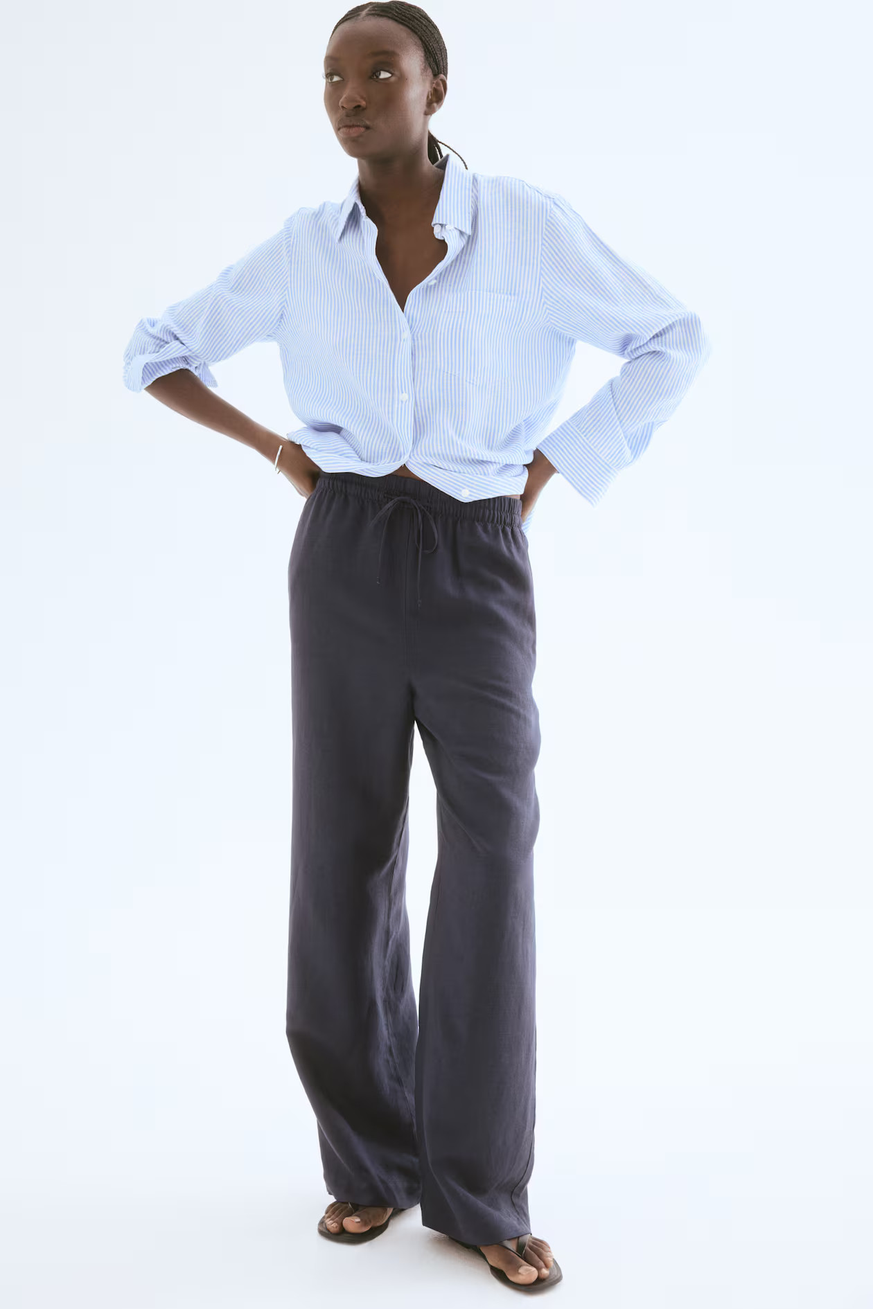 Linen-Blend Pants | H&M (US + CA)