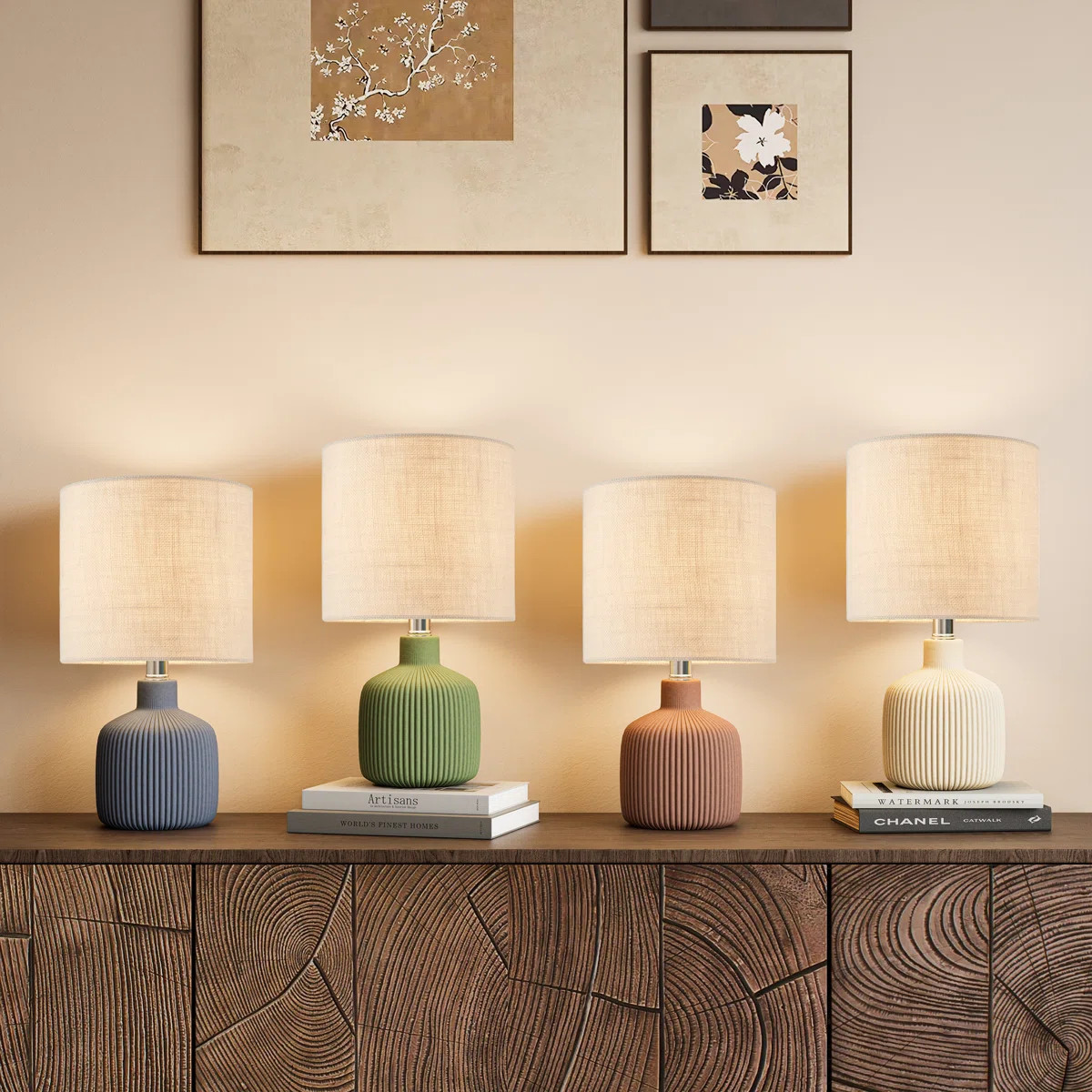 17.75 Cream White Ceramic Table Lamp | Wayfair North America