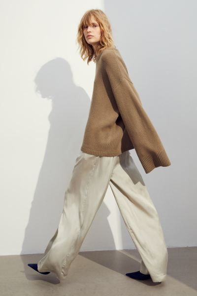 Cashmere-blend Sweater - Khaki brown - Ladies | H&M US | H&M (US + CA)