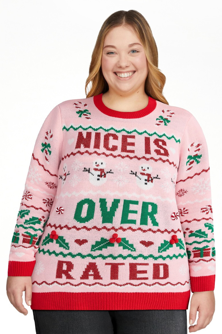 No Boundaries Christmas Sweater, Lightweight, Women's | Walmart (US)