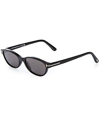 TOM FORD Women's Chloe 52mm Oval Sunglasses - Shiny Black/Smoke | Dillard's