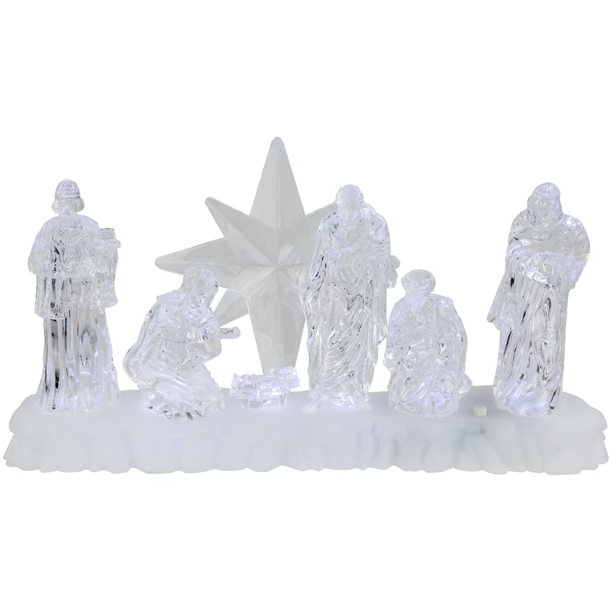Northlight 12.25" LED Lighted Nativity Scene Acrylic Christmas Decoration | Target