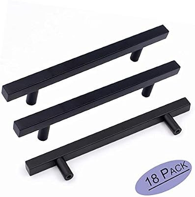 goldenwarm Black Cabinet Handles Furniture Hardware LSJ22BK128 Handle Pulls for cabinets Bathroom... | Amazon (US)