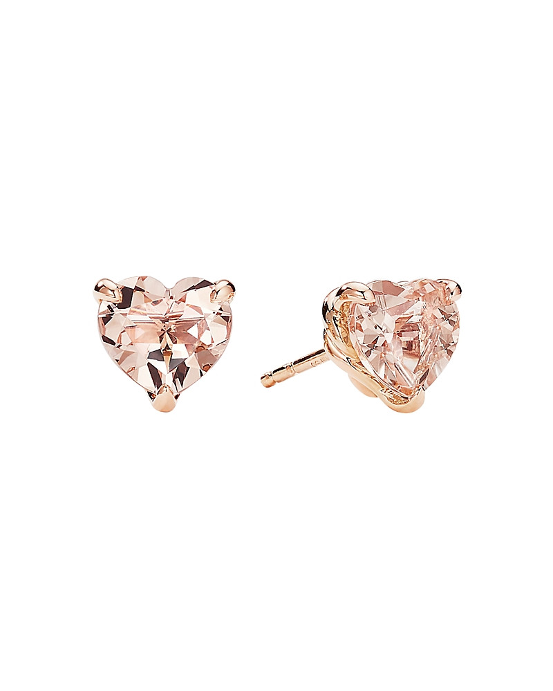 David Yurman Chatelaine Heart Stud Earrings in 18K Rose Gold with Morganite | Bloomingdale's (US)