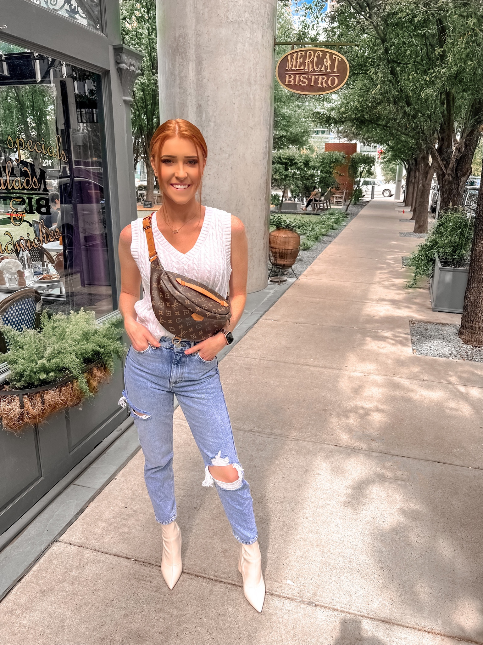 Brunch outfit from Nordstrom 

V-neck, sweater vest, topshop jeans, boots/booties, Steve Madden, BP 

#LTKSeasonal #LTKunder100 #LTKstyletip