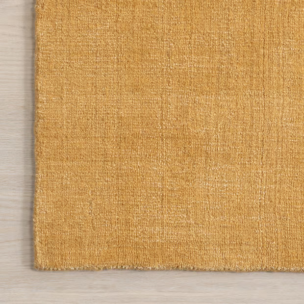 Golden Butter Arrel Speckled Wool-Blend  Area Rug | Rugs USA