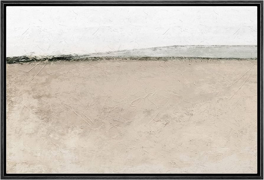 wall26 Framed Canvas Print Wall Art Desolate Brown Watercolor Rural Landscape Abstract Shapes Ill... | Amazon (US)