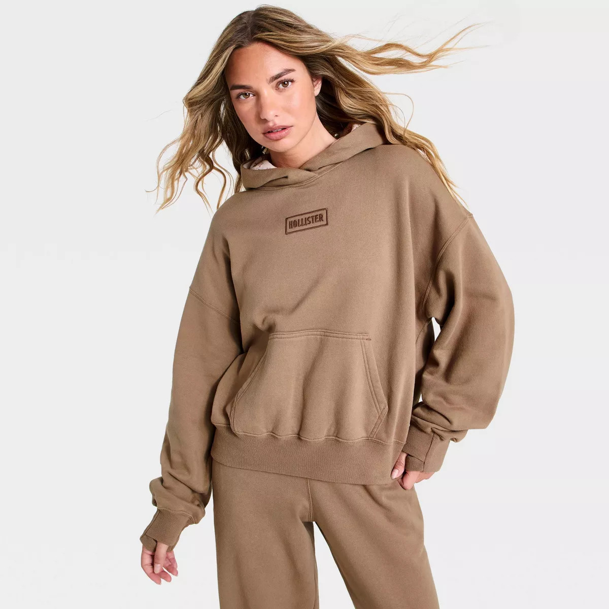 Women's Fleece Hoodie - Brown XL The Hollister Collection at Target | Target