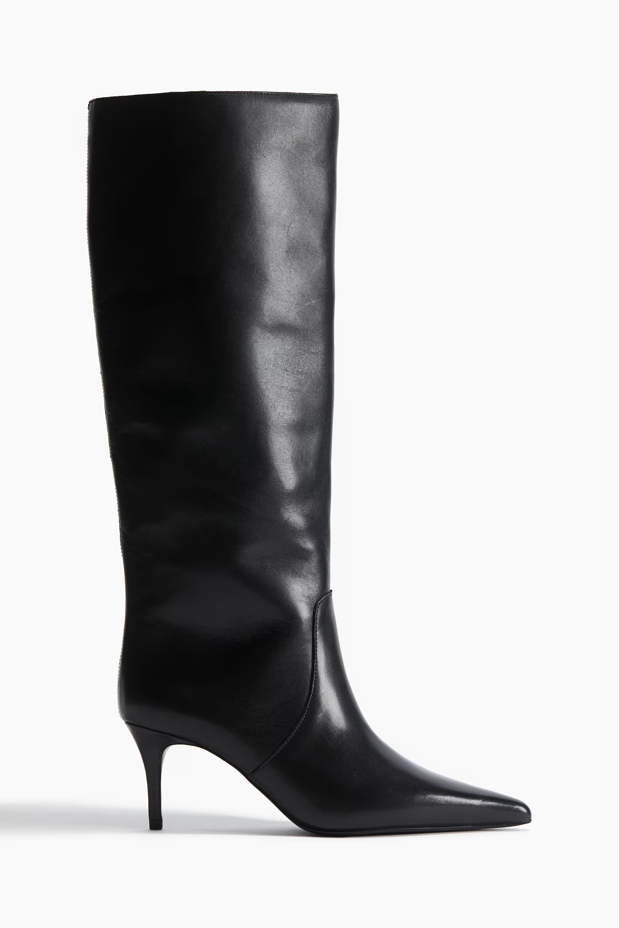 Kniehohe Lederstiefel | H&M (DE, AT, CH, NL, FI)