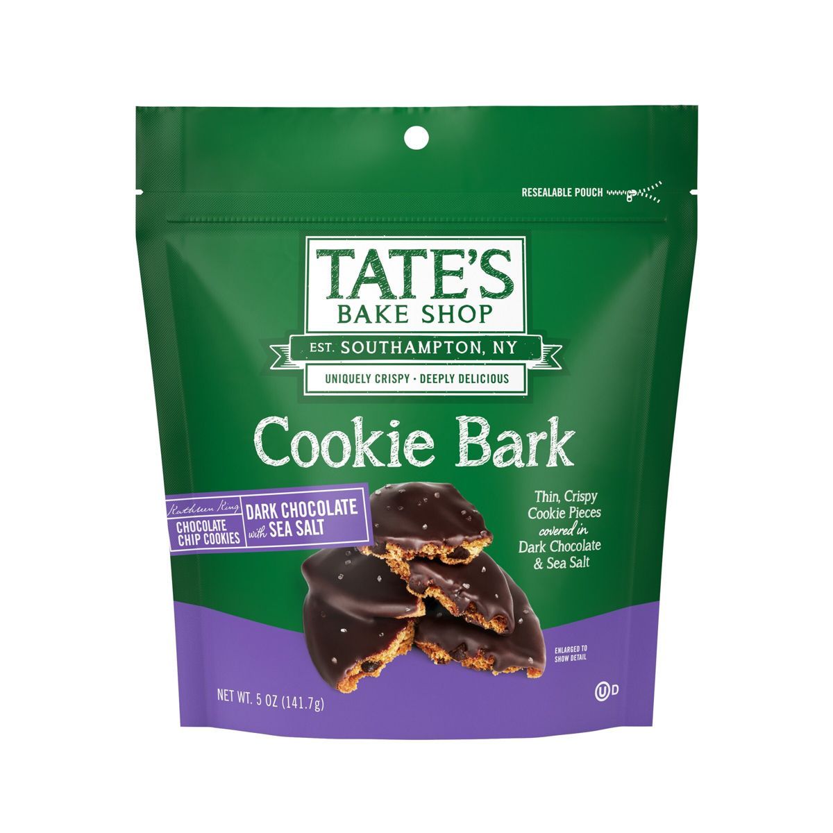 Tate's Bake Shop Cookie Bark Dark Chocolate with Sea Salt - 5oz | Target