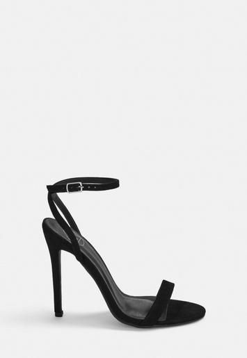 Missguided - Black Barely There Heels | Missguided (UK & IE)