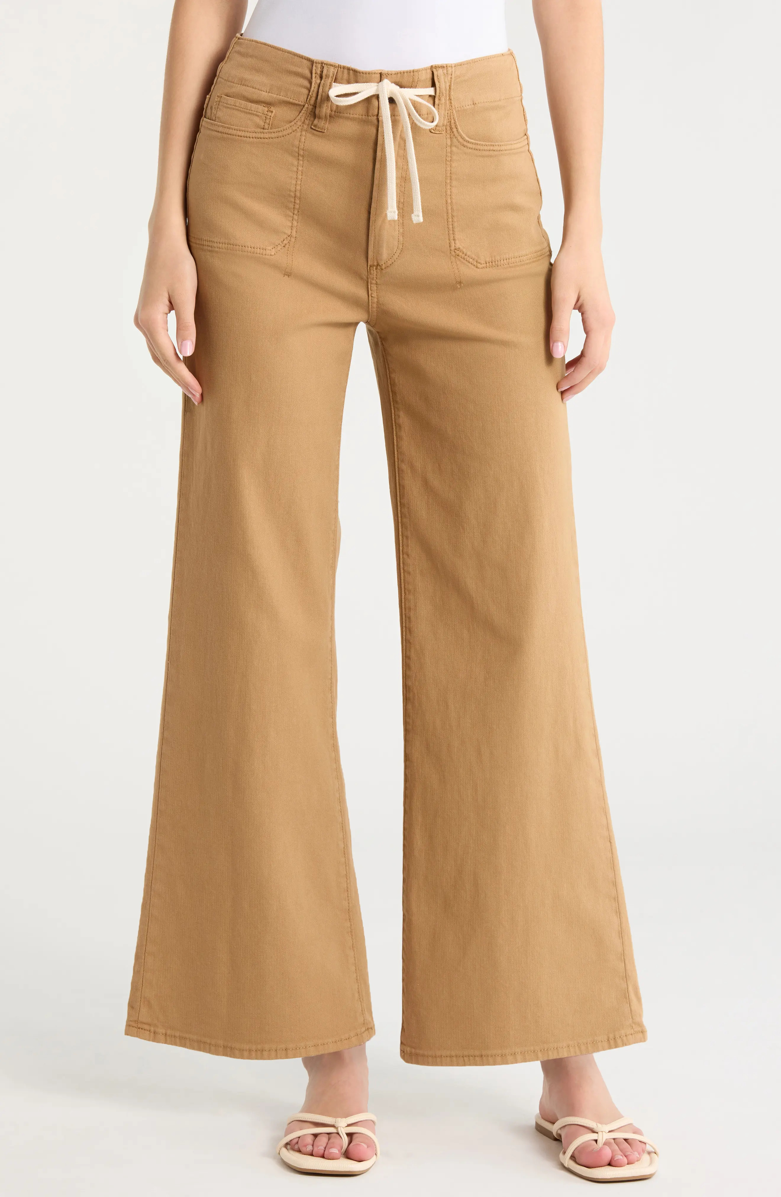 Ari Drawstring High Waist Wide Leg Pants (Women) | Nordstrom | Nordstrom