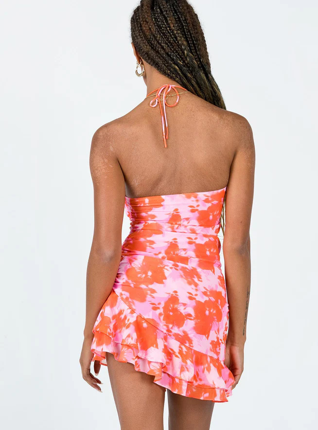 Yara Mini Dress Orange Multi | Princess Polly US