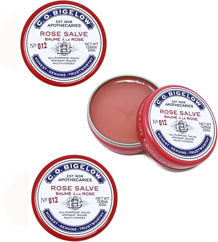 C.O. Bigelow Rose Salve Tins, Pack of 3 Lip Balm Tins | Amazon (US)