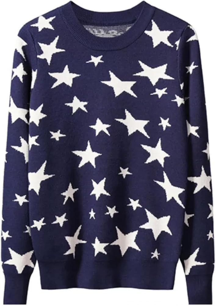 Blue Sweater with Stars Women Halloween Star Sweater Adult Costume Accessories Merchandise Merch | Amazon (US)