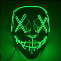 LED Horror Mask, Halloween Mask, Purge with 3X Light Effects, Controllable, for Carnival Party Costu | ManoMano UK