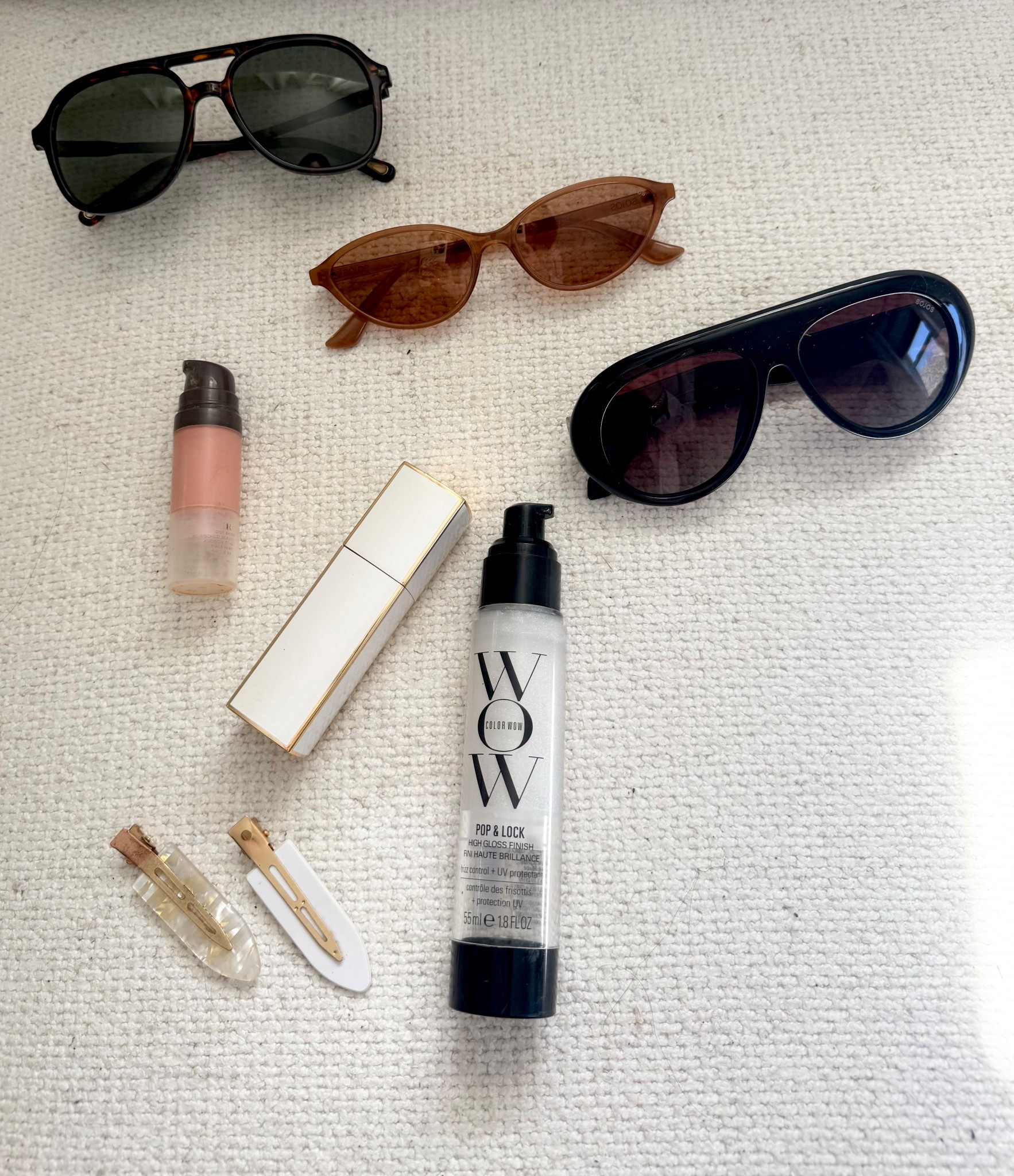 Spring must haves! Stylish sunnies and light glowy makeup! ✨ #ad @SOJOS VISION 

#LTKselfcare #LTKgrwm #LTKootd