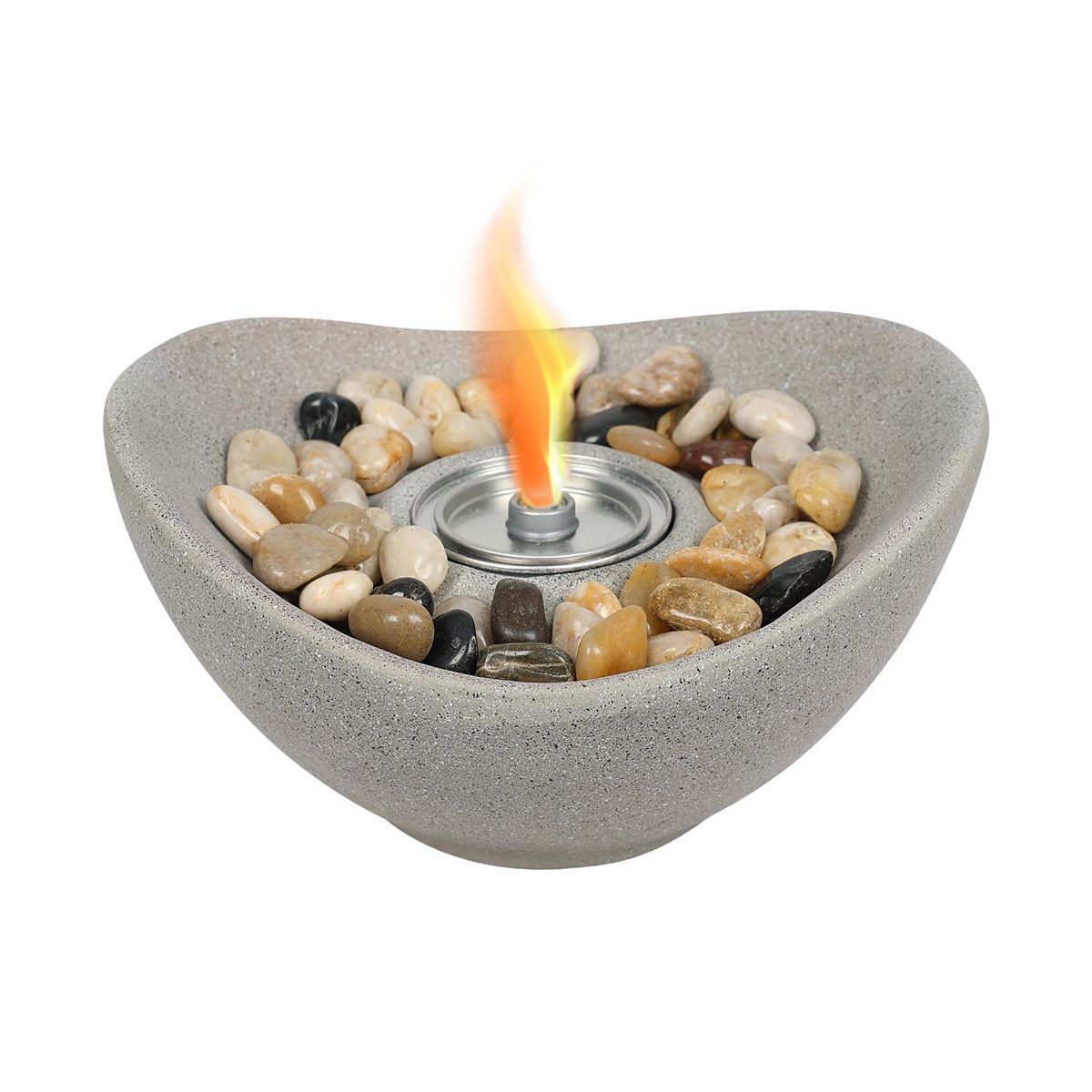 Aoodor Fire Pit Bowl Tabletop Portable Concrete Fireplace Indoor Outdoor | Target