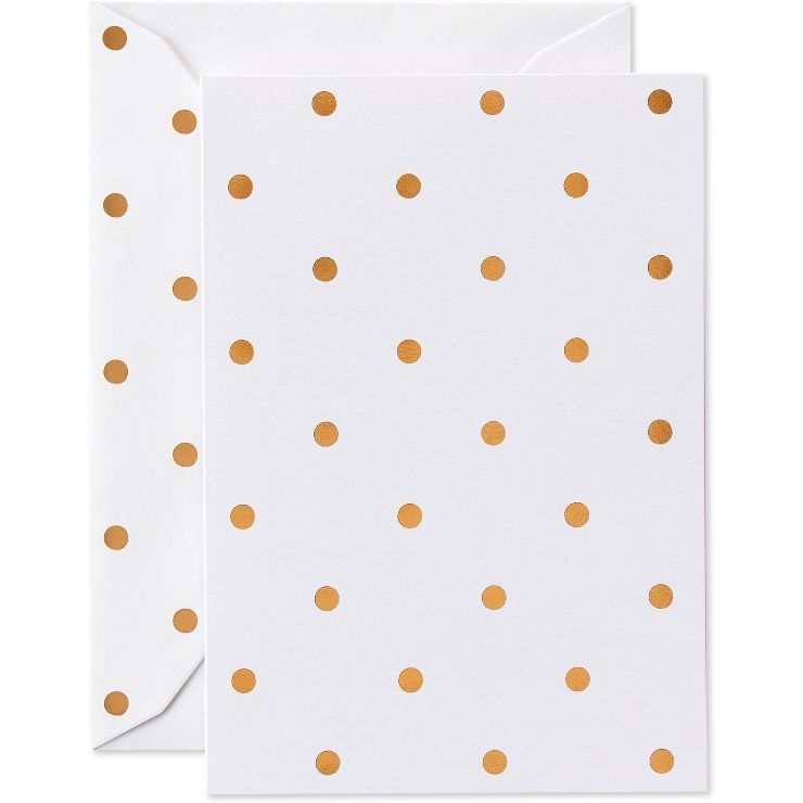 10ct Blank All Occasion Cards Gold Dots - Spritz™ | Target