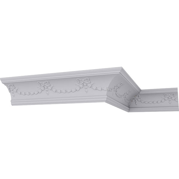 5 3/4-Inch H x 4 3/4-Inch P x 7 1/2-Inch F x 94 1/2-Inch L Federal Crown Moulding | Architectural Depot