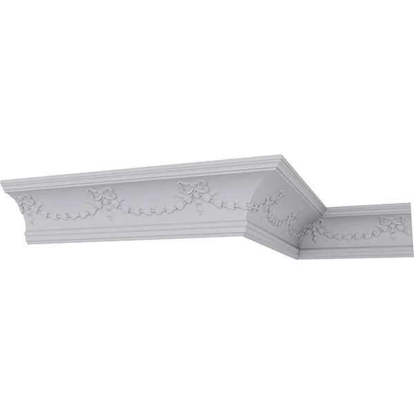 5 3/4-Inch H x 4 3/4-Inch P x 7 1/2-Inch F x 94 1/2-Inch L Federal Crown Moulding | Architectural Depot