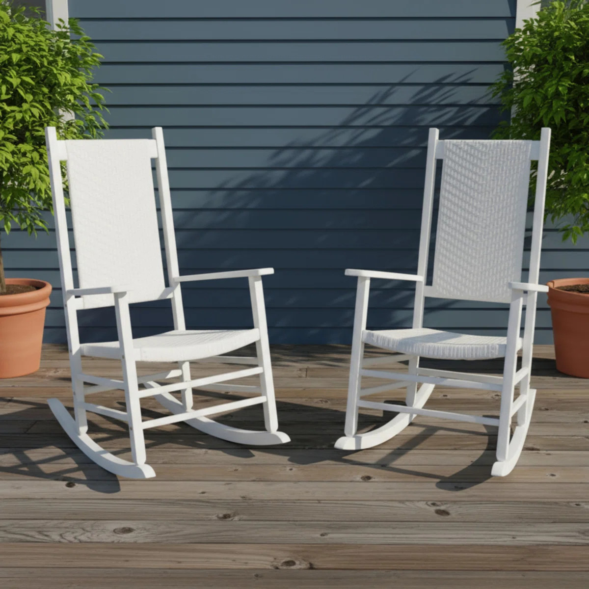 Aleatha Porch Rocker with Weather-Resistant Back (Set of 2) | Wayfair North America
