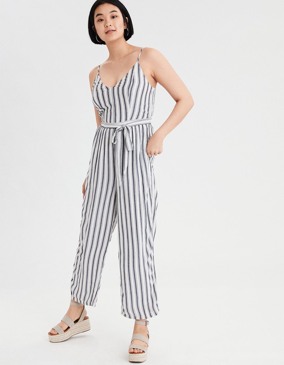 AE Strappy Belted Jumpsuit | American Eagle Outfitters (US & CA)