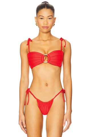 Petal Bikini Top in Cherry | Revolve Clothing (Global)