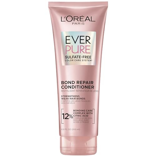 L'Oreal Paris Bonding Conditioner for Color Treated Hair, Strengthen and Repairs Weak Hair Bonds, Sulfate Free & Vegan Hair Care, EverPure, 6.8 Fl Oz | Amazon (US)