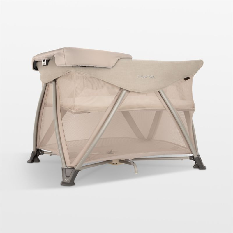 Nuna SENA aire Biscotti Brown Baby Playard, Travel Crib and Changing Table + Reviews | Crate & Ki... | Crate & Barrel