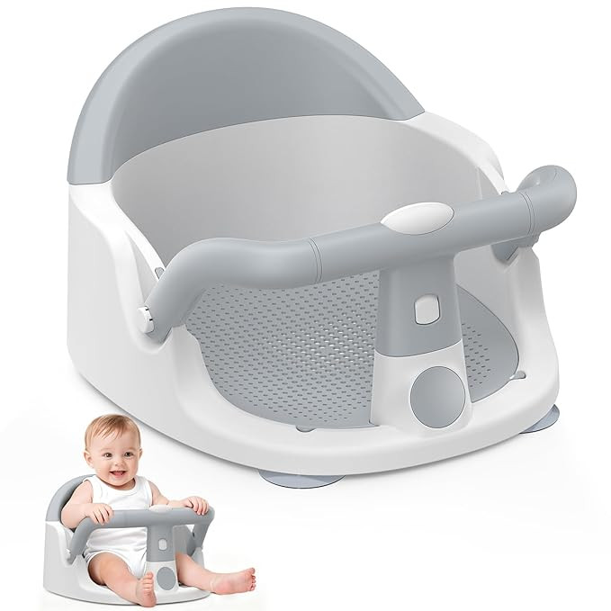 Baby Bath Seat with Suction Cups, 6M+ Up, Non-Slip, Portable, Easy Clean | Amazon (US)