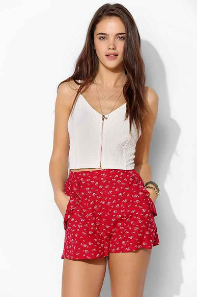 Click for more info about Kimchi Blue Violet Ruffle-Pocket Short
