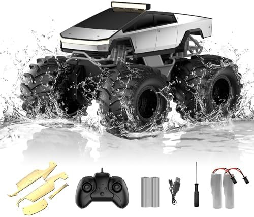 Amphibious Remote Control Car, 1:18 Monster Truck Toys for Boys RC Cars, 2.4 GHz Waterproof RC Tr... | Amazon (US)