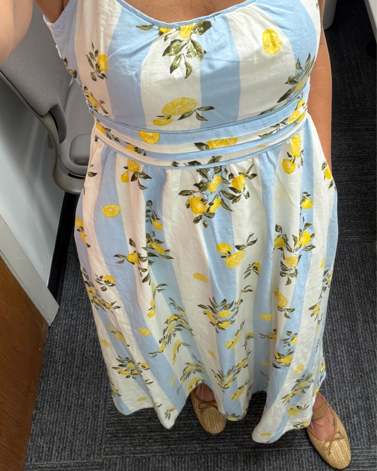 I love this dress!! I scored this find from TJ Maxx and I’m wearing an XS. It’s lined with pockets and has a smocked panel in the back for added comfort.

#LTKootd #LTKOver40 #LTKSeasonal