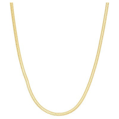 Tiara Gold Over Silver 18" Round Snake Chain Necklace | Target