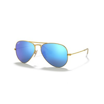 Ray-Ban RB3025 58mm Aviator Adult Pilot Sunglasses Blue Flash Lens | Target
