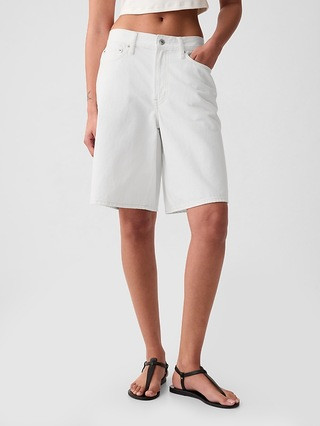 11.5" Mid Rise Longline Denim Shorts | Gap (US)