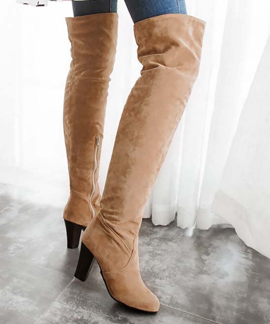 BUTITI Women's Casual boots YELLOW - Yellow Slouchy Over-the-Knee Boot - Women | Zulily