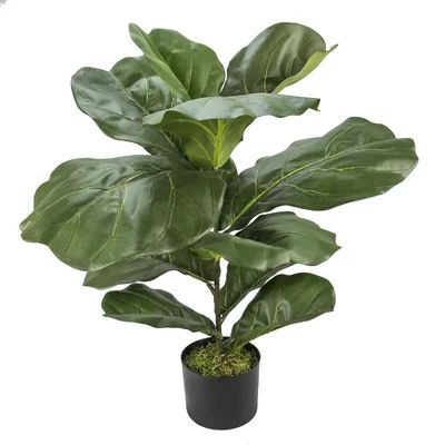 30" Artificial Fiddle Leaf Fig Plant in Pot | Wayfair North America