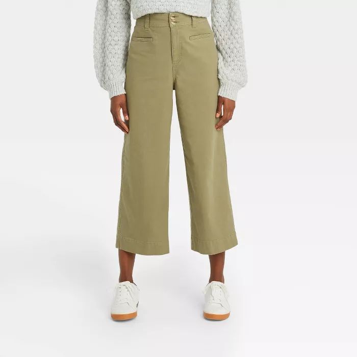 Women's High-Rise Cropped Wide Leg Fashion Pants - A New Day™ | Target