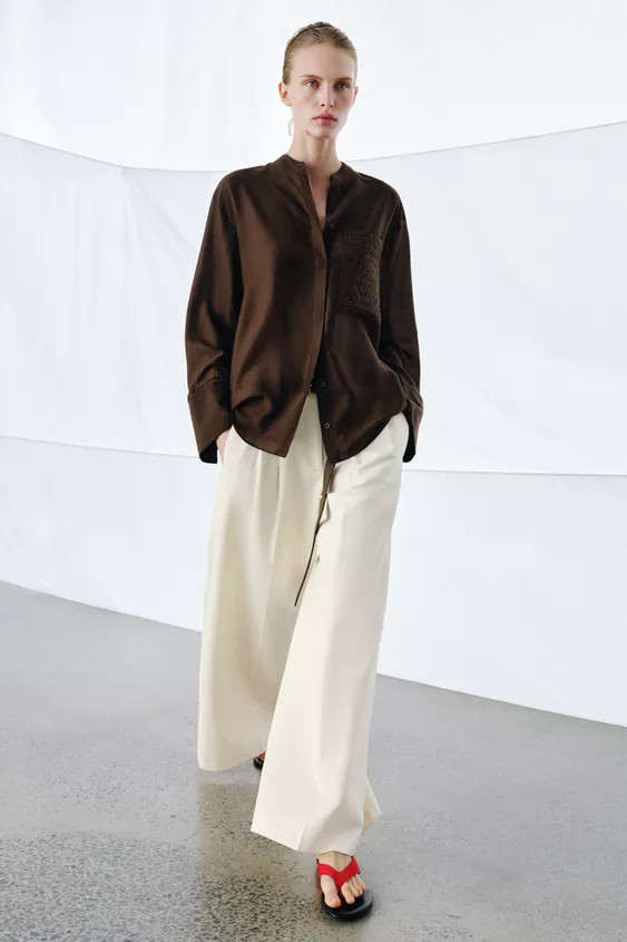 FLAT LEATHER SANDALS | Zara US