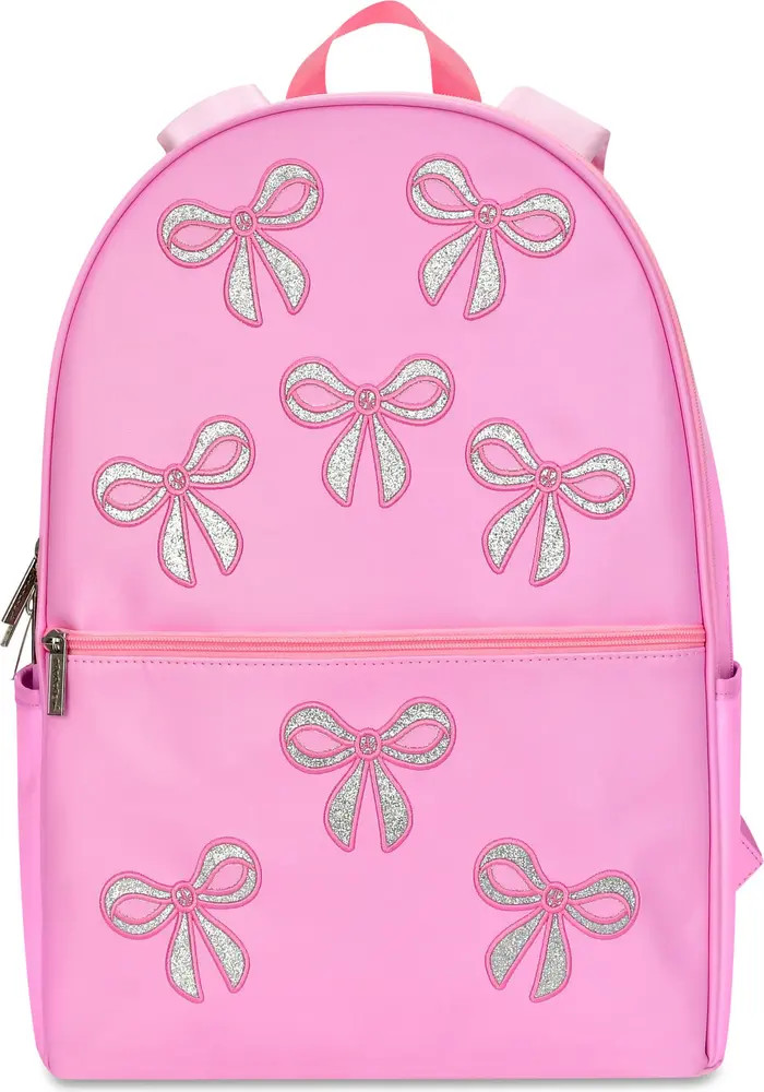Kids' Glitter Bows Faux Leather Backpack | Nordstrom